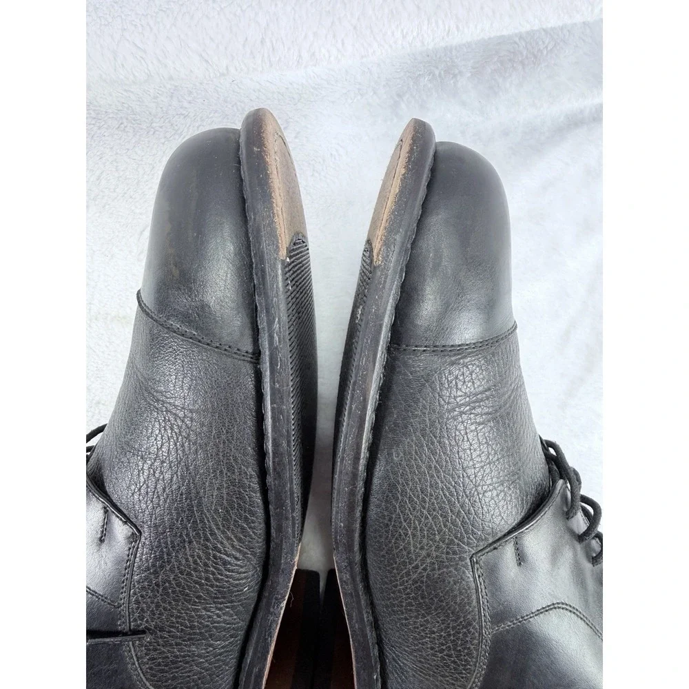 VTG Tauer & Johnson Men's 9 2E Black Leather Cap Toe Oxford Dress Shoes 1990 Mex